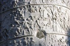 Roman soldiers building a fort in the Dacian campaign, Trajan's Column, Rome, c2nd century