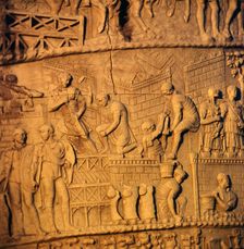 Roman soldiers building a fort, Trajan's Column, Rome, c2nd century
