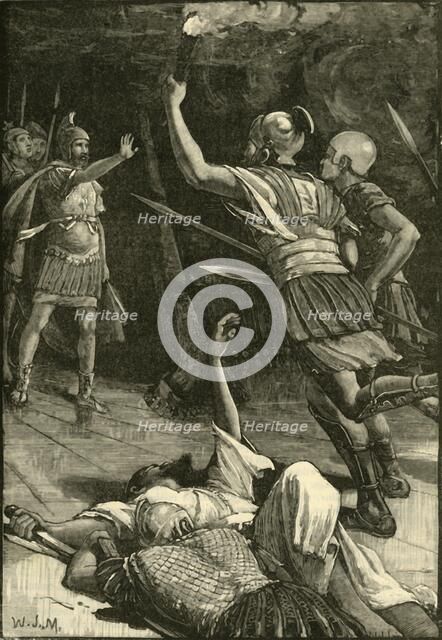 'Roman Soldiers Firing the Temple of Jerusalem', 1890.   Creator: Unknown.