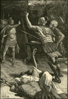 Roman Soldiers Firing the Temple of Jerusalem 1890. Creator: Unknown