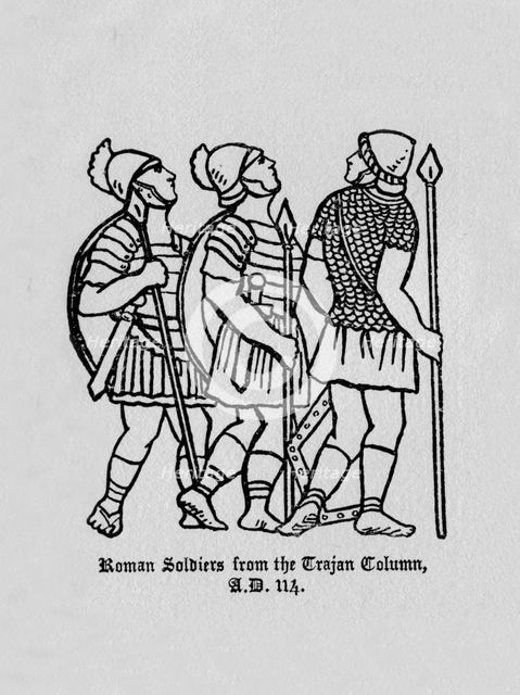 'Roman Soldiers from the Trajan Column A.D. 114', 1910. Artist: Unknown.