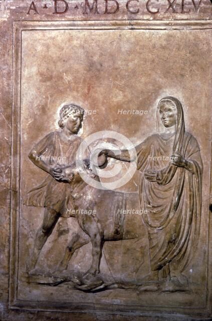 Roman Sacrifice of Bull. Artist: Unknown.