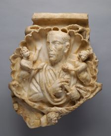 Roman Sarcophagus Fragment, about A.D. 250-275. Creator: Unknown