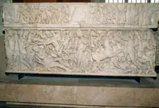 Roman sarcophagus with the legend of Selene and Endymion, 230-235 AD