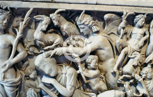 Roman sarcophagus with the legend of Selene and Endymion, 230-235 AD. Artist: Unknown