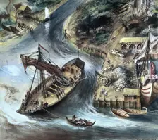 Roman ship and cargo, London, 1st-3rd century. Creator: Unknown