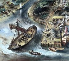 Roman ship and cargo, London, 1st-3rd century. Creator: Unknown