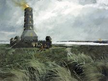 Roman signal station, Scarborough, 4th century, (c1990-2010). Artist: Ivan Lapper