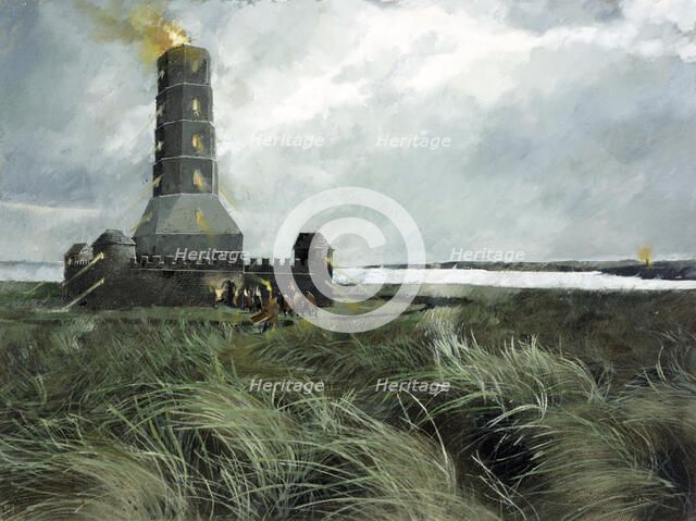 Roman signal station, Scarborough, 4th century, (c1990-2010). Artist: Ivan Lapper.