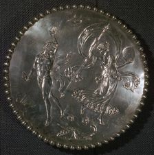 Roman silver platter with Bacchanalian figures from the Mildenhall treasure, 4th century