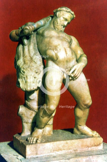 Roman statue of a drunken Hercules. Artist: Unknown