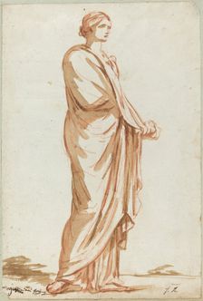Roman Statue of a Standing Woman. Creator: Jacques-Louis David