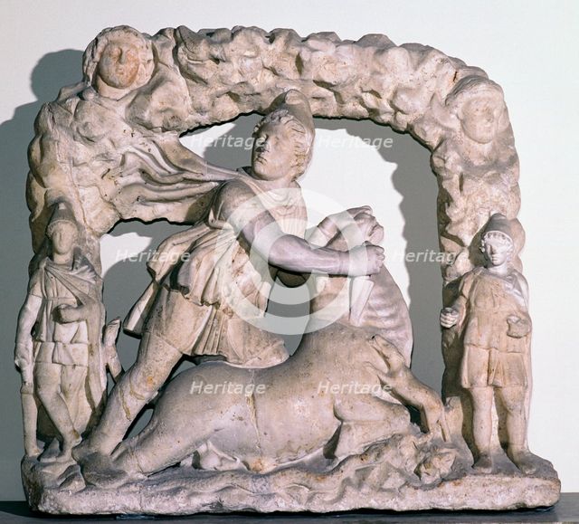Roman statuette of Mithras slaying the bull, 3rd century. Artist: Unknown