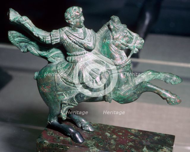 Roman statuette of Alexander the Great on horseback. Artist: Unknown
