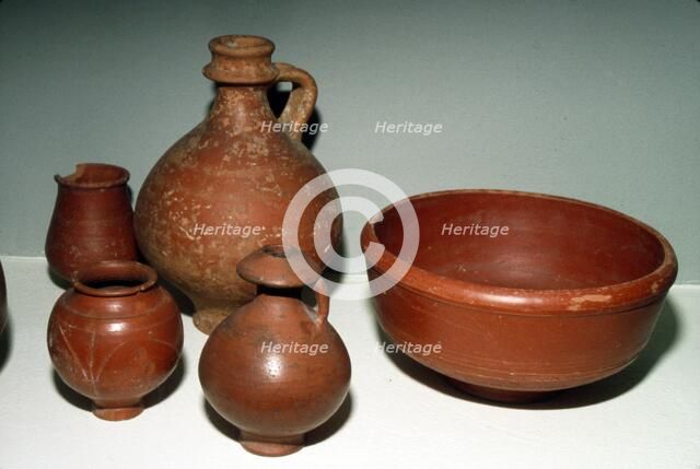Roman pots from Reins, Terra Sigillata, France, 4th century. Artist: Unknown.