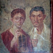 Roman portrait of Terentius Neo and his wife, 1st century. Creator: Unknown