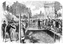 Roman pavement found in The Poultry, near the Mansion House, 1869. Creator: Unknown