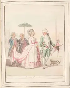 Roman Princess, leaf from A Collection of Dresses by David Allan Mostly from Nature 1776. Creator: David Allan