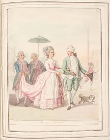 Roman Princess, leaf from A Collection of Dresses by David Allan Mostly from Nature 1776. Creator: David Allan