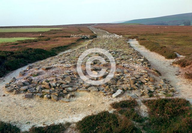 Roman road over Wheeldale Moor. Artist: Unknown