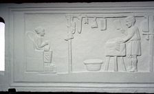 Roman relief of a butcher's shop