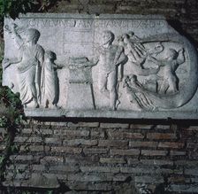 Roman relief of a haruspex, 3rd century