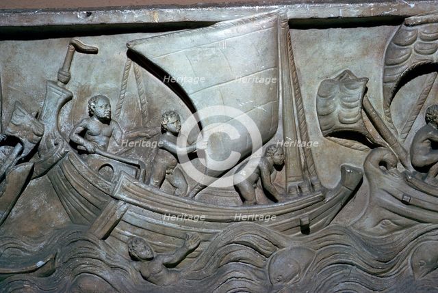 Roman relief of a merchant ship. Artist: Unknown