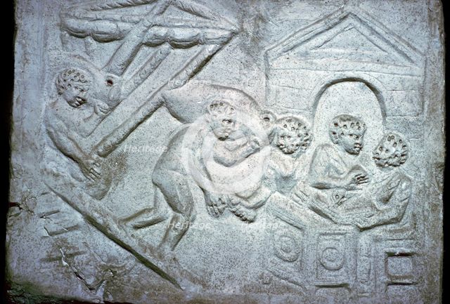 Roman relief of a ship. Artist: Unknown