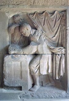 Roman relief of a tax-collector