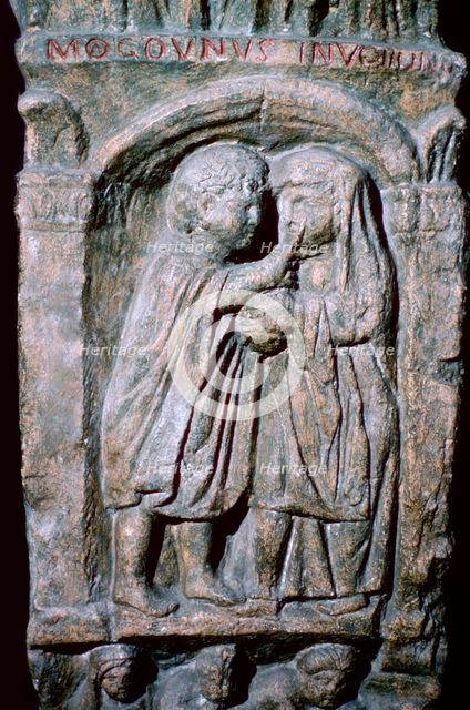 Roman relief of an oculist at work. Artist: Unknown