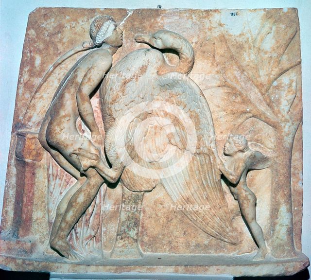 Roman relief of Leda and the Swan, 1st century. Artist: Unknown
