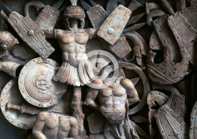 Roman relief of the trophies of war, 2nd century. Artist: Unknown