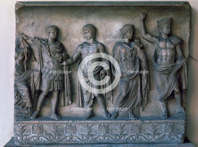 Roman relief of the apotheosis of Augustus, 1st century BC. Artist: Unknown