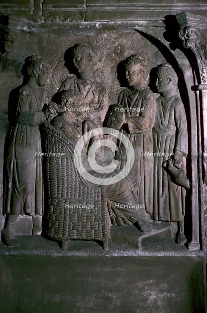 Roman relief of women having their hair dressed, 3rd century. Artist: Unknown