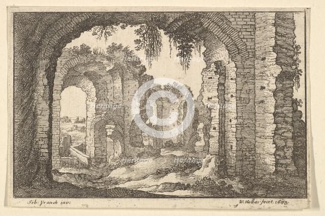 Roman Ruins, 1673. Creator: Wenceslaus Hollar.