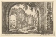 Roman Ruins, 1673. Creator: Wenceslaus Hollar