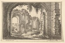Roman Ruins, 1673. Creator: Wenceslaus Hollar