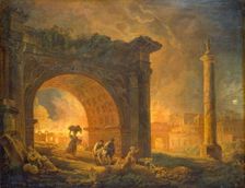 Roman Ruins, 1773. Creator: Hubert Robert
