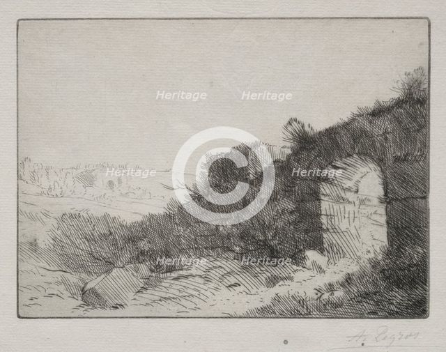 Roman Ruins. Creator: Alphonse Legros (French, 1837-1911).