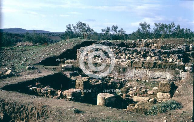 Roman ruins of Cástulo, located on a hill on the Guadalquivir River Valley, near Linares.