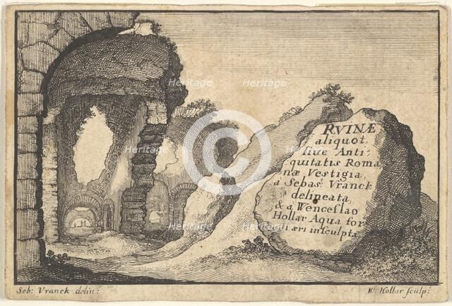 Roman Ruins, second version of title-page, ca. 1650. Creator: Unknown.