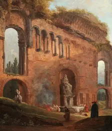 Roman Ruins With Laundresses, c1777. Creator: Hubert Robert
