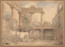Roman Ruins, Villa Pamfili, 1774. Creator: Hubert Robert (French, 1733-1808)