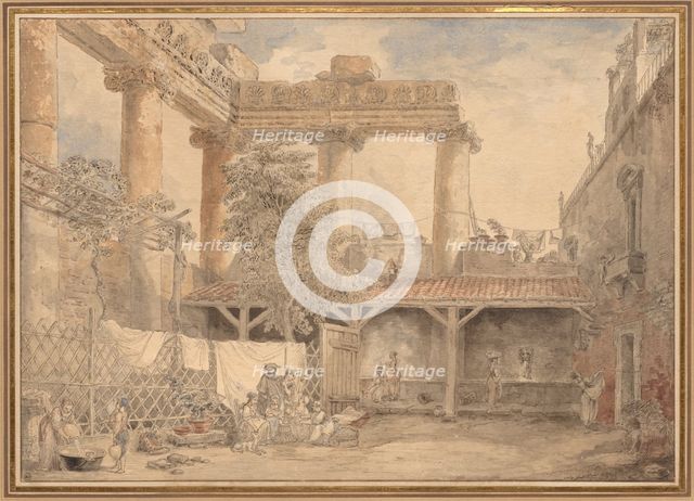 Roman Ruins, Villa Pamfili, 1774. Creator: Hubert Robert (French, 1733-1808).