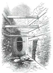 Roman Wall, Bread-Street-Hill, 1844. Creator: Unknown