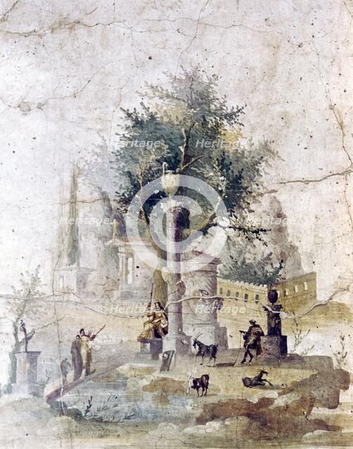 Roman wall painting from villa of Agriopa Posthumus, near Pompeii, c1st century. Artist: Unknown.