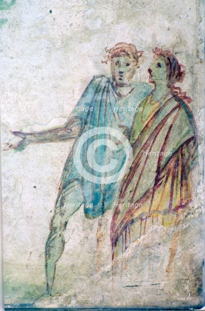 Roman wall-painting of a Bacchanalian dance, 1st century. Artist: Unknown
