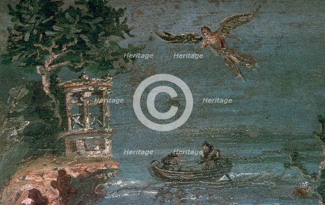 Roman wall-painting of Icarus. Creator: Unknown.