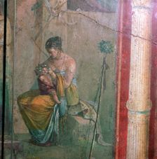 Roman wall-painting of Leucothea and the infant Dionysus, 1st century