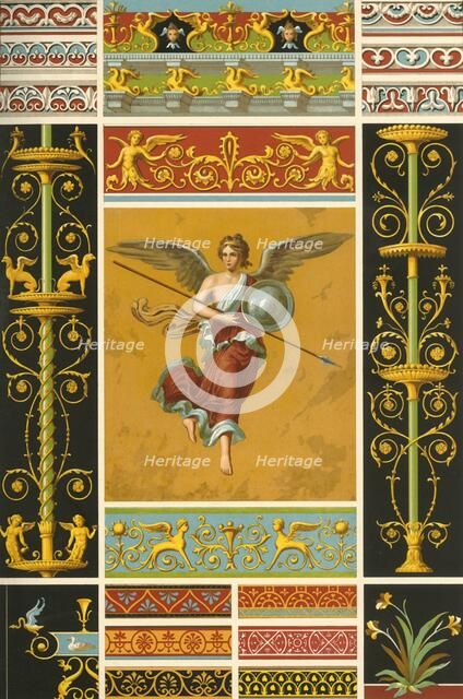 Roman wallpainting and polychrome bas-reliefs, (1898).  Creator: Unknown.